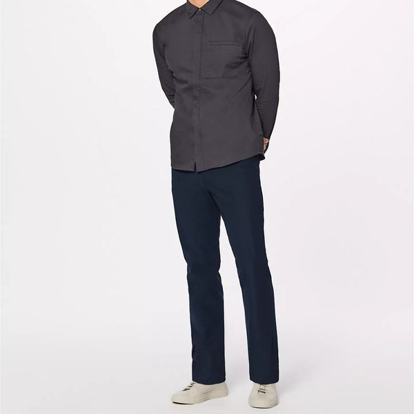 Lululemon ABC Pants Mens 36x28 Blue Classic Fit Warpstreme 5 Pocket LM5426S