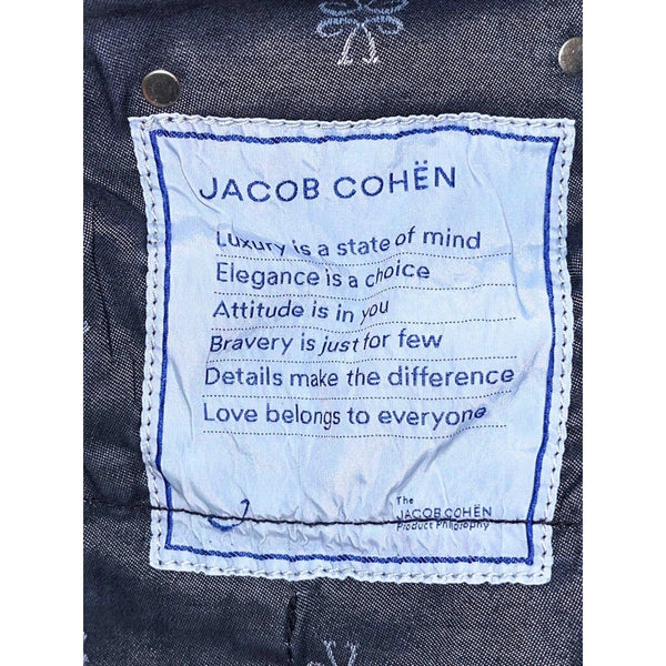 Jacob Cohen Bard Classic Chino Pants Navy Cotton Stretch Slim 34x32 Italy $415