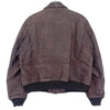 DKNY Jeans Vintage Leather Bomber Jacket Brown American Motor Patches Sz S