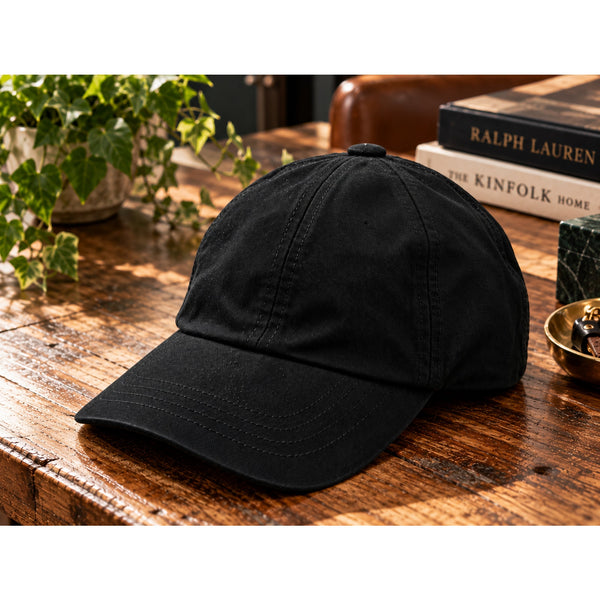 Ralph Lauren Purple Label Cotton Leather Ball Cap Black Made Italy Rare Luxury