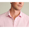 Charles Tyrwhitt Linen Shirt Sz. Large Pink Button Up Slim Fit Short Sleeve NWOT
