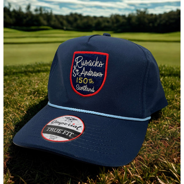 Rusacks St Andrews 150th Scotland Imperial Rope Snapback Hat Navy NWT Golf Cap