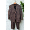 Ermenegildo Zegna Trofeo Mila Suit 56R Glen Plaid 100% Wool Made in Switzerland