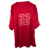 NC State Wolfpack Adidas #22 Red Button-Up Men's Baseball Jersey Sz. 2XL NWT