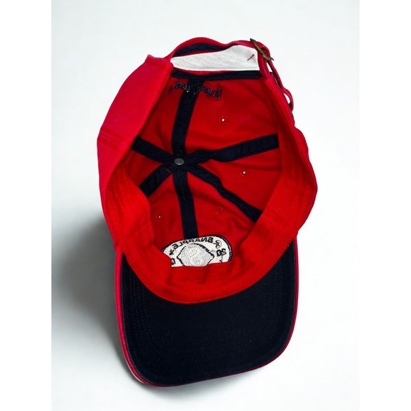 Snapple 2004 Lemons R Lucky Red Hat Adjustable Baseball Cap Buckle Strap Vtg