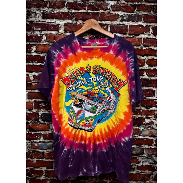 Grateful Dead Dead & Company Final Tour 2023 Tie Dye T-Shirt Men's L Authentic