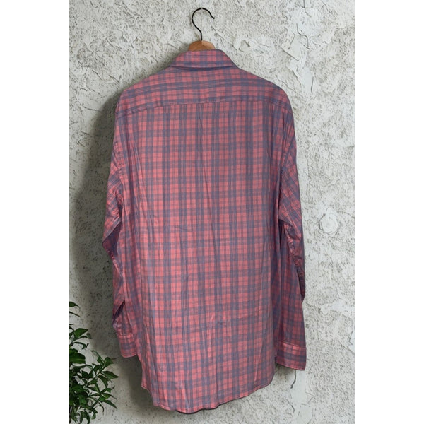 Faherty Movement Shirt 2XL Supima Stretch Summer Rose Plaid Button Up EUC