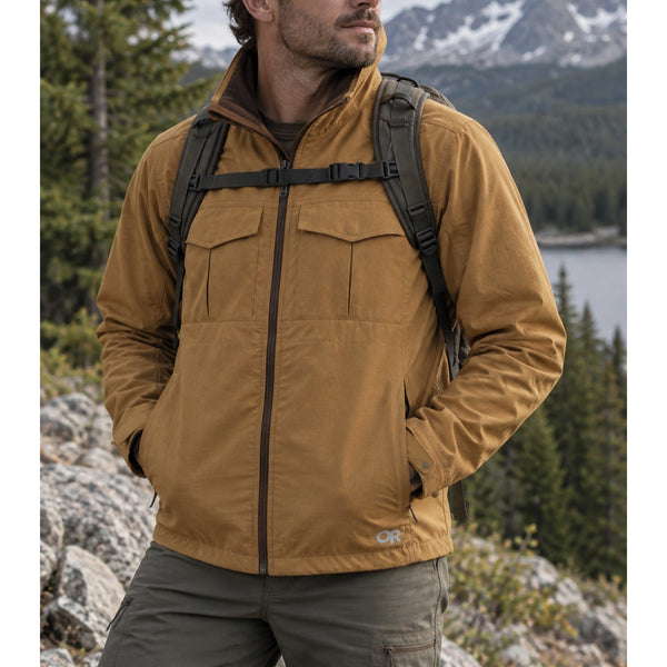 Outdoor Research Prologue Field Jacket XL Saddle Heather Brown Softshell NWOT