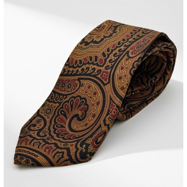J Press Burlington Knot Paisley Madder Silk Tie Handmade England Mens Necktie
