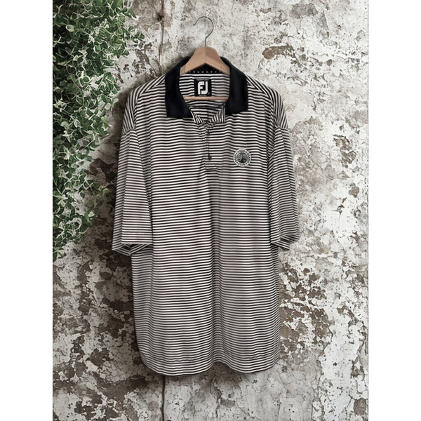 FootJoy Polo Shirt Mens L Bald Head Island Club Striped Golf ProDry Lisle EUC