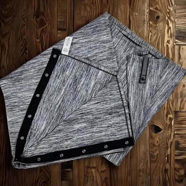 Lululemon Vinyasa Scarf Rulu Space Dye Camo Seal Grey Deep Coal Snap Wrap NWOT