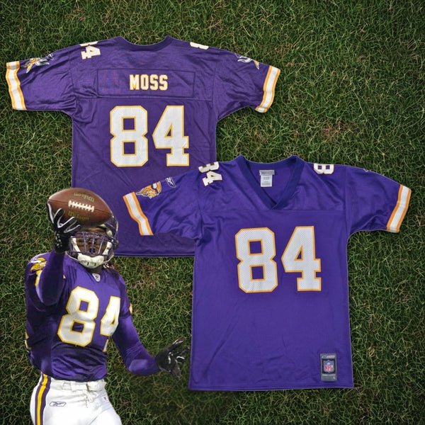Randy Moss Minnesota Vikings Reebok Jersey Youth Large NFL Purple Vintage