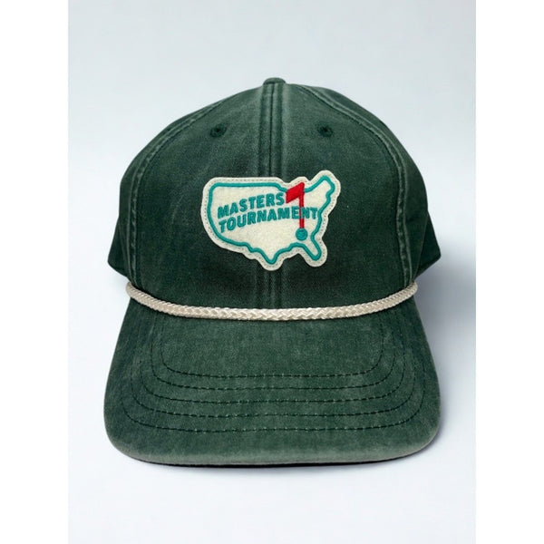 Masters Tournament 2026 Rope Hat Augusta National Green Map Patch Golf Cap NWOT