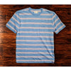 Faherty Brand Surfrider Stripe Tee Men’s Large Blue Pink Striped Pocket NWOT