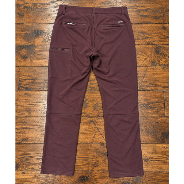 Vuori Everything Chino Pants Men's 33x26 Burgundy Stretch Slim Straight Leg