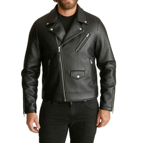 Robert Graham Racer Jacket Mens 2XL Black Moto Biker Zip NWT RGF22R86 MSRP $268