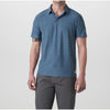 Vuori Strato Tech Polo Large Heather Blue Performance Stretch Golf Polo V188