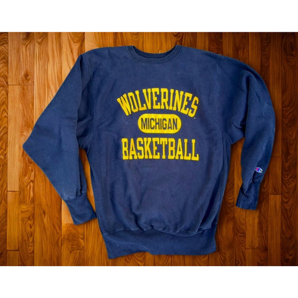 Michigan Wolverines Basketball Champion Reverse Weave XL USA Vintage