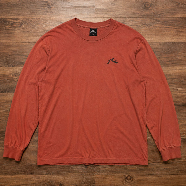 Rusty Surfboards Long Sleeve T Shirt XL USA 90s Surf Skate Graphic Tee Vintage