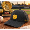 Black Clover Rawlings Gold Glove Award FlexFit Hat Gray S/M Live Lucky Rare