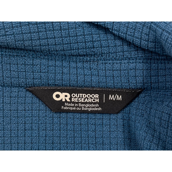 Outdoor Research Trail Mix Quarter Zip Pullover Sz. Medium Blue Microgrid Fleece