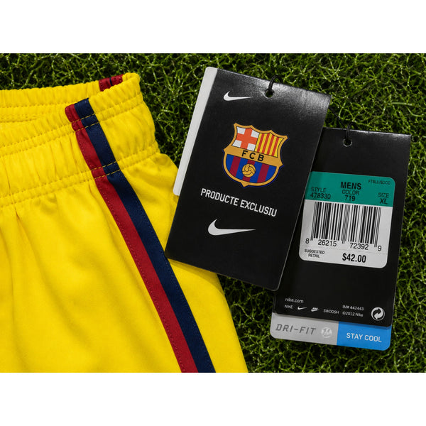 FC Barcelona Nike 2012 2013 Away Match Shorts Yellow Dri-FIT NWT Men's XL Rare