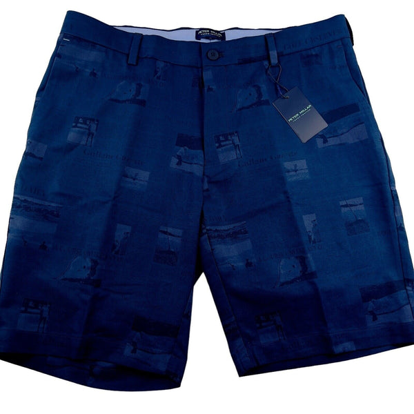 Peter Millar Surge Course Journal Performance Golf Shorts Navy 40 NWT $110 MSRP