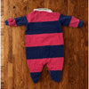 Ralph Lauren Baby Big Pony Rugby Stripe One Piece Romper 3M Long Sleeve