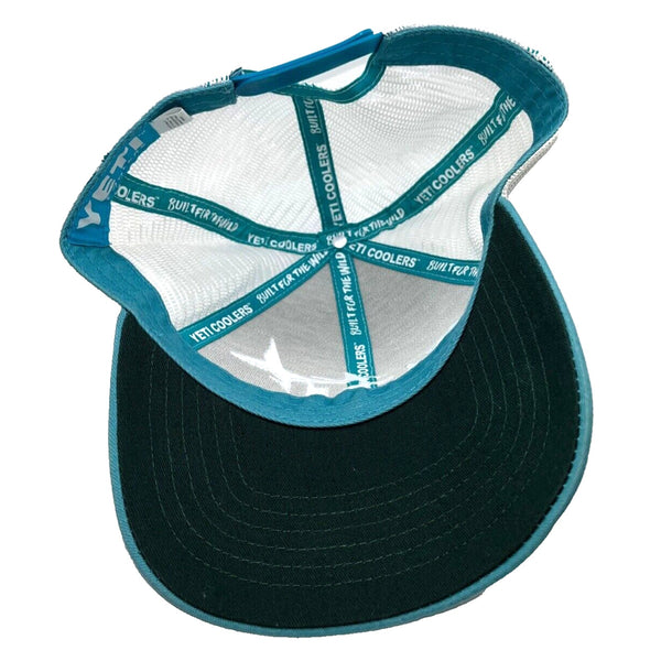 YETI Tarpon Fish Light Blue (Teal) Trucker Hat Ball Cap Mesh Snapback