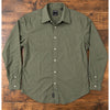 Todd Snyder Cotton Twill Long Point Collar Shirt Sage Olive Mens L Slim Fit