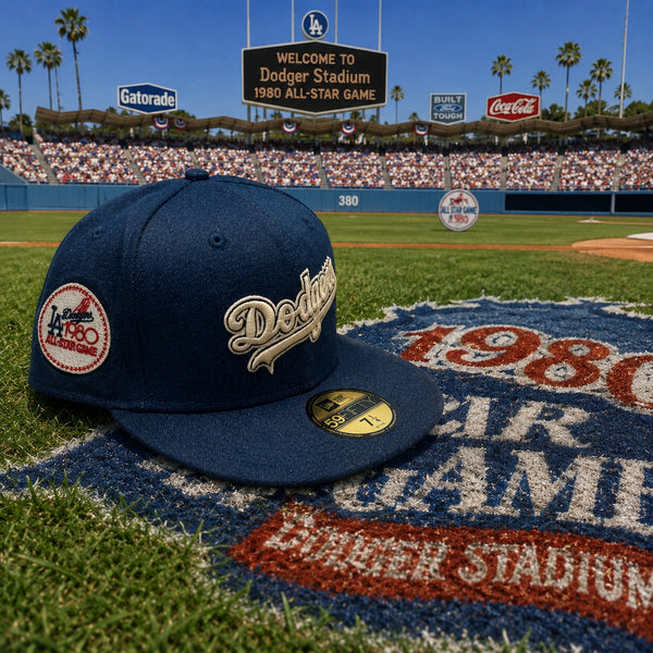 Los Angeles Dodgers Denim 1980 All Star New Era 59FIFTY Hat 7 1/2 MLB Fitted NWT