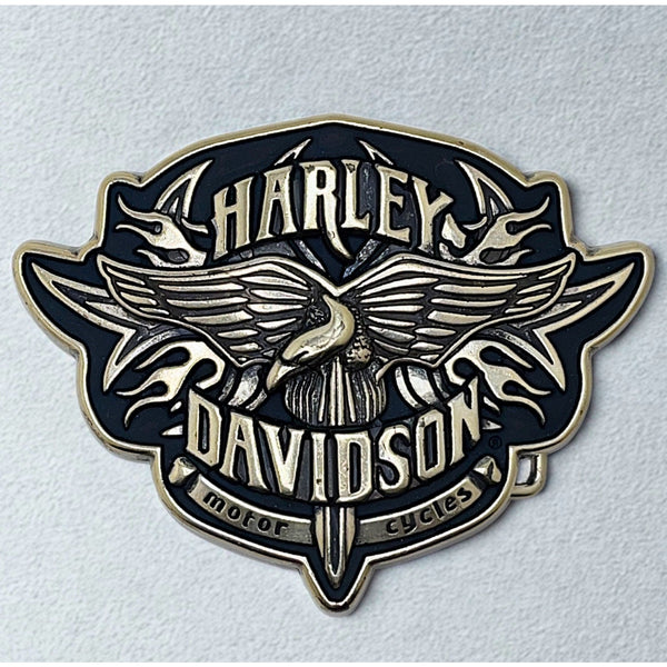 Harley Davidson Eagle Flame Belt Buckle Chrome Vintage 2005 Motorcycles
