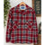 Pendleton Board Shirt Jacket Men's L Red Plaid Virgin Wool USA Loop Camp Collar