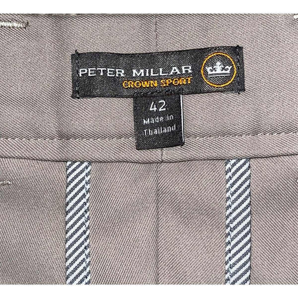 Peter Millar Salem Performance Golf Shorts Khaki Sz 42 Crown Sport EUC