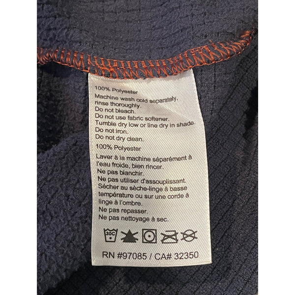 Outdoor Research Trail Mix Snap Pullover II Large Orange Navy Microgrid Fleece