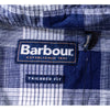Barbour Tailored Fit Plaid Button Shirt Men's XL Blue White Cotton Long Sleeve