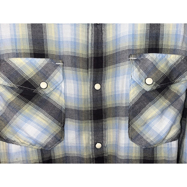 Polo Denim & Supply Ralph Lauren Western Pearl Snap Plaid Shirt Men’s XL EUC