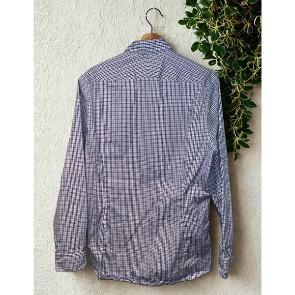 Charles Tyrwhitt Dress Shirt Non Iron Extra Slim Fit Check Men's 16/35