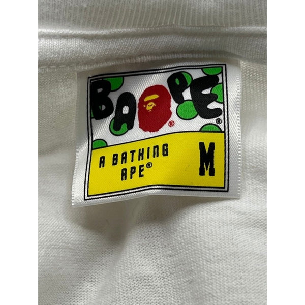 BAPE A Bathing Ape Bicolor College Tee Black Ape Head Logo T-Shirt Medium NWOT
