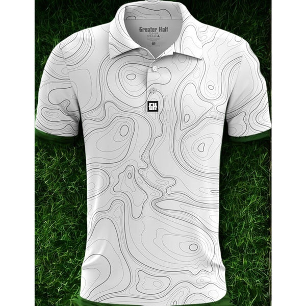 Greater Half GH Polo Shirt Mens XL Topo Contour Golf Performance Stretch EUC