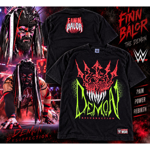 WWE Finn Balor Demon Resurrection T-Shirt Men's M Black Authentic Wear Wrestling