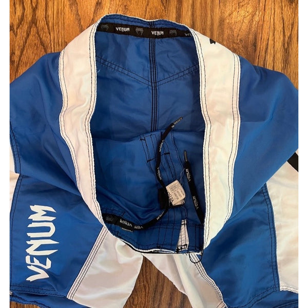 Venum MMA UFC Fight Shorts Men's Size 38 2XL Blue Black Training Grappling BJJ
