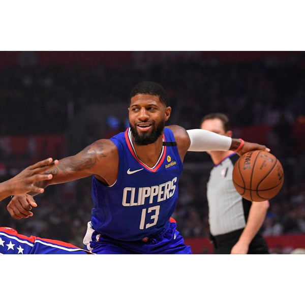 Paul George Signed Wilson NBA LA Clippers Game Ball Basketball COA Auto PG13