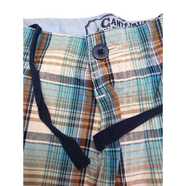 Canterbury of New Zealand Men’s Indian Madras Plaid Cargo Shorts Size 34