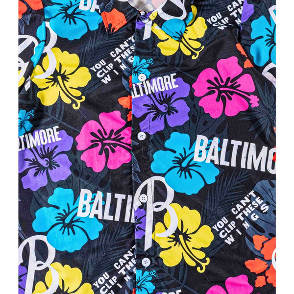 Baltimore Orioles 2024 City Connect Floral Hawaiian Shirt Adult M SGA NWOT MLB
