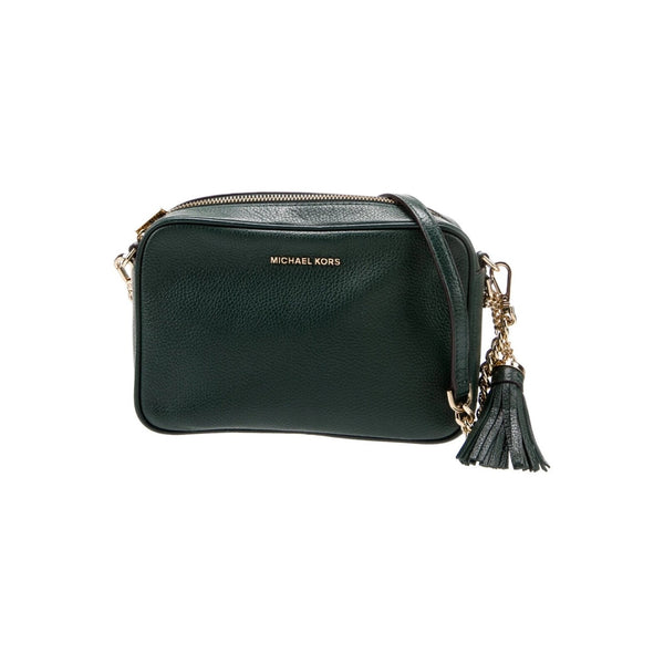 Michael Kors Ginny Leather Crossbody Bag Green EUC MSRP $248