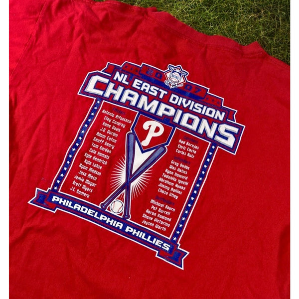 Philadelphia Phillies MLB 2007 NL East Champions Majestic T-Shirt Sz. XL Red