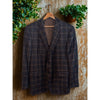 Ermenegildo Zegna Neiman Marcus Blazer 44R EU 54 Brown Windowpane Wool