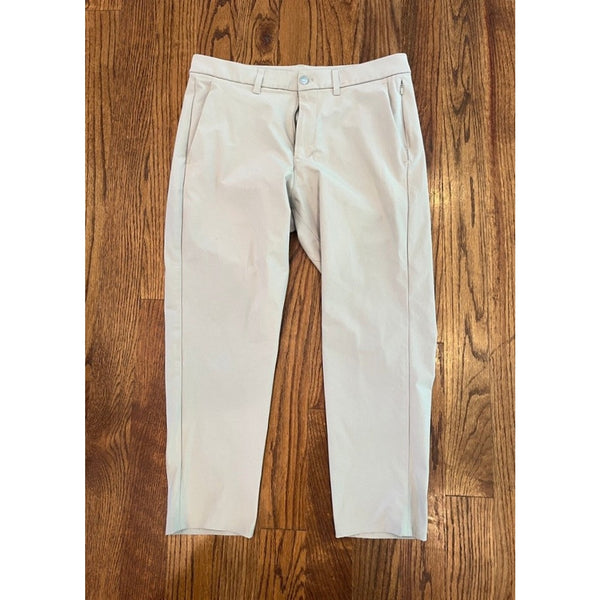 Lululemon Commission Pant Warpstreme Khaki Slim Trousers Men's 33x26 NWOT