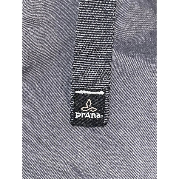 Prana Cropped Pants Womens M Gray Belted Hiking Capri Lightweight Stretch